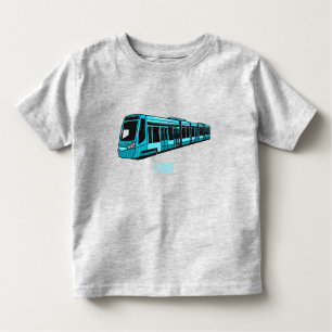 Electric locomotive cartoon illustration toddler t-shirt