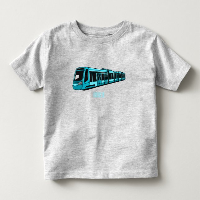 Electric locomotive cartoon illustration toddler t-shirt (Front)