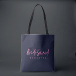 Electric Love Neon Pink Heart Bridesmaid Tote Bag<br><div class="desc">Celebrate your marriage with a splash of neon! Our electric love neon bridesmaid tote bag is perfect for couples seeking a bold nightlife vibe, with a modern retro-classy aesthetic. Inspired by the beauty and trendiness of neon signs, we’ve created glowing pink neon style sign typography, paired with a neon heart....</div>