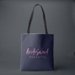Electric Love Neon Pink Heart Bridesmaid Tote Bag<br><div class="desc">Celebrate your marriage with a splash of neon! Our electric love neon bridesmaid tote bag is perfect for couples seeking a bold nightlife vibe, with a modern retro-classy aesthetic. Inspired by the beauty and trendiness of neon signs, we’ve created glowing pink neon style sign typography, paired with a neon heart....</div>