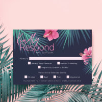 Electric Love Neon Pink Tropical Retro Wedding