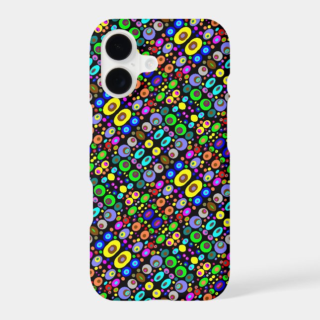 Electric mandala dots pattern iphone case (Back)