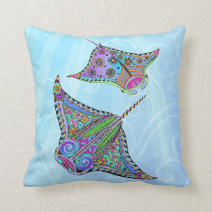 manta ray pillow