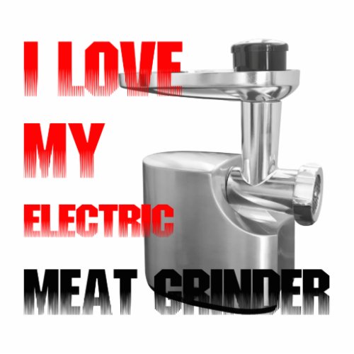 Electric meat grinder statuette