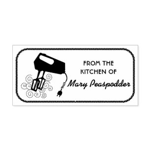 Electric mixer baking culinary from the kitchen of self-inking stamp