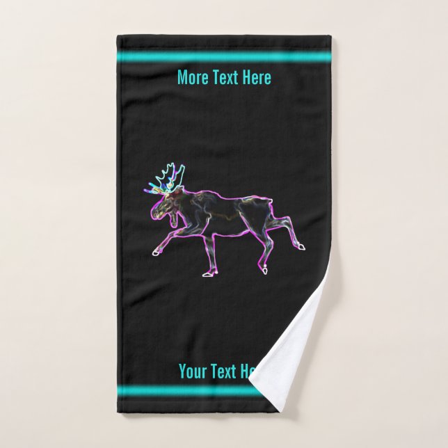 Electric Moose Bath Towel Set (Hand Towel)