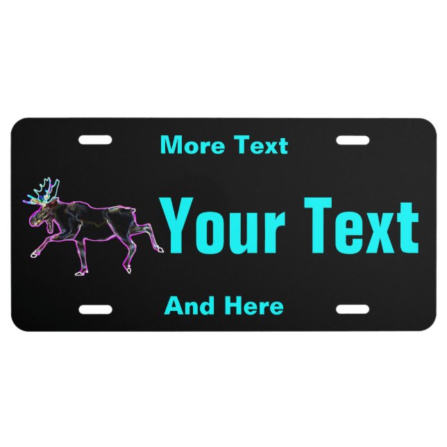 Electric Moose License Plate (Front)