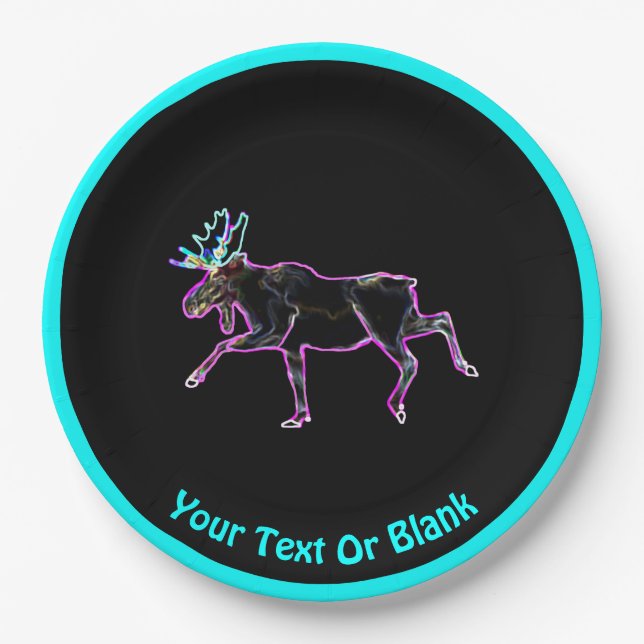 Electric Moose Paper Plates (Front)