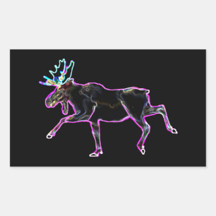 Electric Moose Rectangular Sticker
