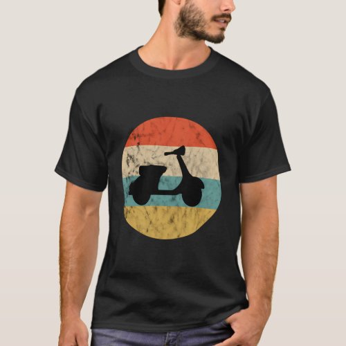 Electric Moped Sunset Motorcycle Scooter T_Shirt
