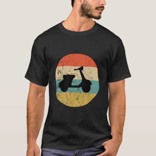 Electric Moped Vintage Retro Sunset Motorcycle Sco T_Shirt