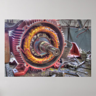 Electric Motor Breakdown. Poster