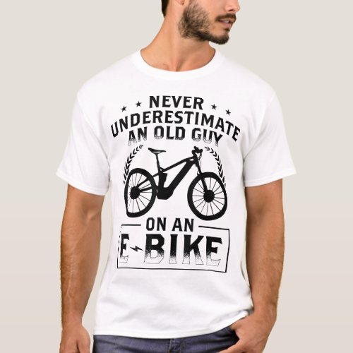Electric Mountain Bike Dad E_Bike Cycling T_Shirt