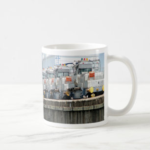 Electric "mules," Pedro Miguel Locks, Panama Canal Coffee Mug