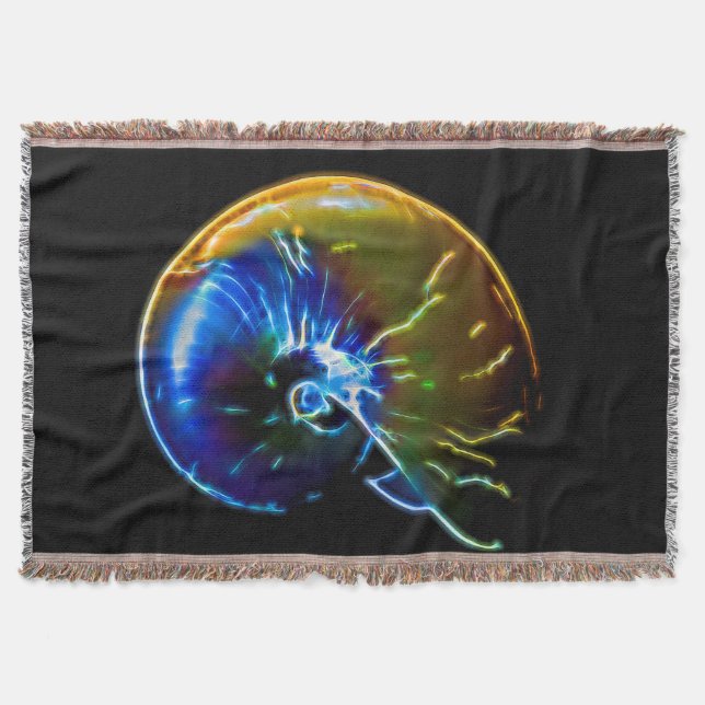 Electric Nautilus Throw Blanket (Front)