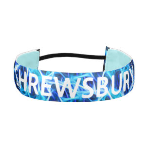 Electric Neon Blue Tesla Coil Lightning Athletic Headband