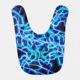 Electric Neon Blue Tesla Coil Lightning Bib