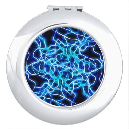 Electric Neon Blue Tesla Coil Lightning Makeup Mirror