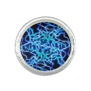 Electric Neon Blue Tesla Coil Lightning Ring
