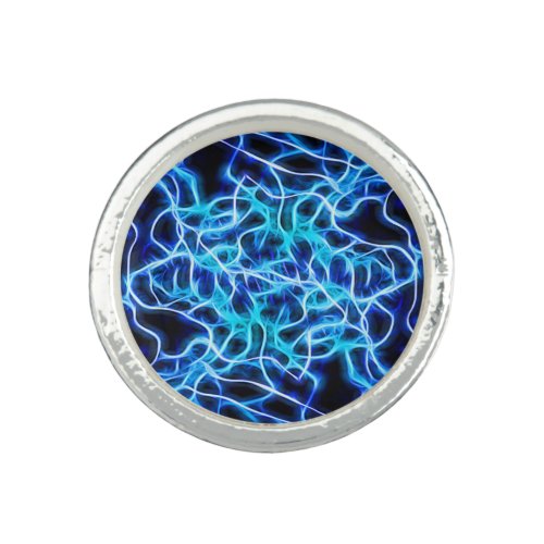 Electric Neon Blue Tesla Coil Lightning Ring