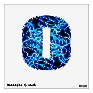 Electric Neon Blue Tesla Coil Lightning Wall Sticker