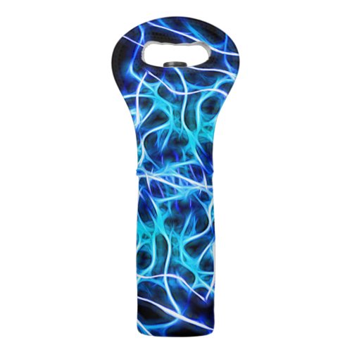 Electric Neon Blue Tesla Coil Lightning Wine Bag