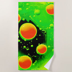 Electric Neon Bubble Dance Beach Towel