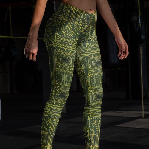 Electric Neon Gold Leggings  Cool