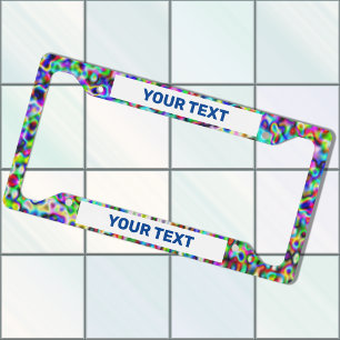 Electric Neon Pattern Glow License Plate Frame