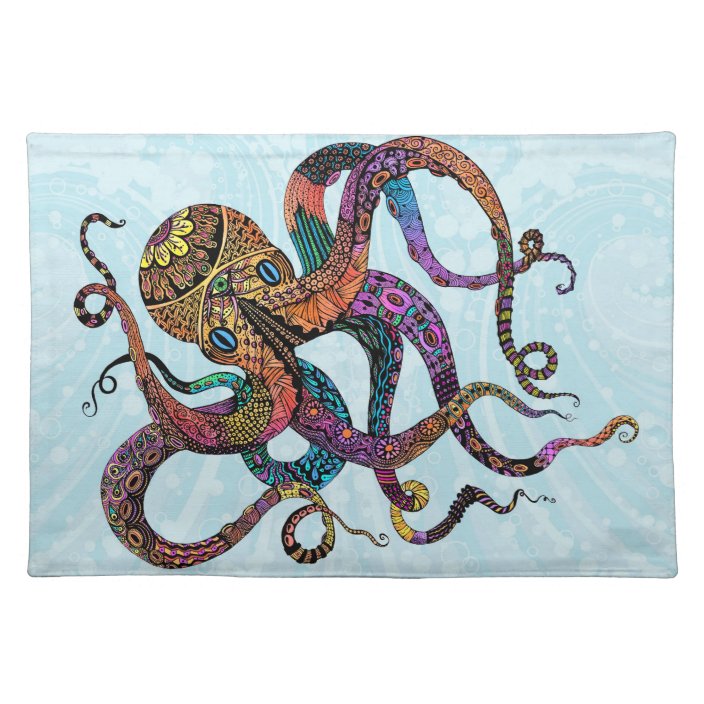 Electric Octopus Placemats | Zazzle.com