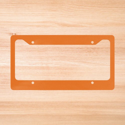 Electric Orange Solid Color License Plate Frame