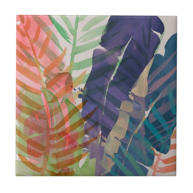 Electric Palms Ceramic Tile (Front)