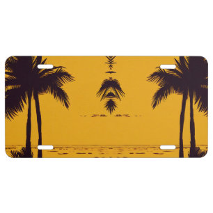 Electric Palms License Plate