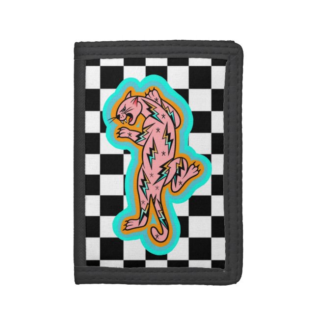Electric Panther Tri-Fold Wallet (Front Vertical)
