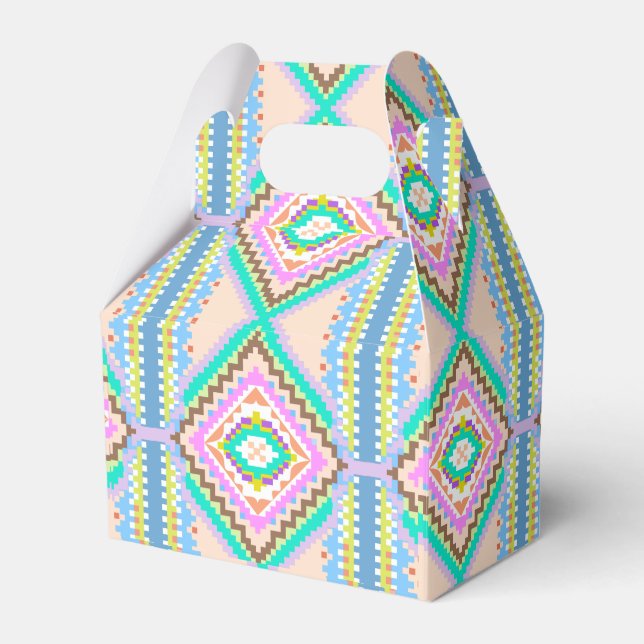 Electric Pastel Dream Kaleidoscope Favor Boxes (Front Side)