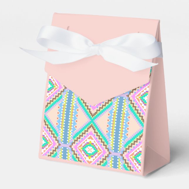 Electric Pastel Dream Kaleidoscope Favor Boxes (Front Side)