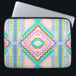 Electric Pastel Dream Kaleidoscope Laptop Sleeve<br><div class="desc">A vibrant and energetic geometric design featuring a fusion of soft baby blue, candy pink, and electric neon green. This intricate tribal-inspired pattern creates a rhythmic kaleidoscopic effect that is both retro and futuristic. Perfect for those who want to add a bold, colorful, and unique artistic touch to their everyday...</div>