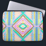 Electric Pastel Dream Kaleidoscope Laptop Sleeve<br><div class="desc">A vibrant and energetic geometric design featuring a fusion of soft baby blue, candy pink, and electric neon green. This intricate tribal-inspired pattern creates a rhythmic kaleidoscopic effect that is both retro and futuristic. Perfect for those who want to add a bold, colorful, and unique artistic touch to their everyday...</div>