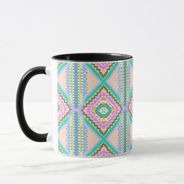 Electric Pastel Dream Kaleidoscope Mug (Left)