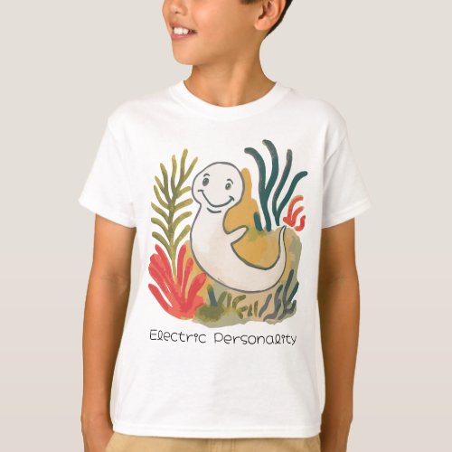 Electric Personality Eel Watercolor T_Shirt