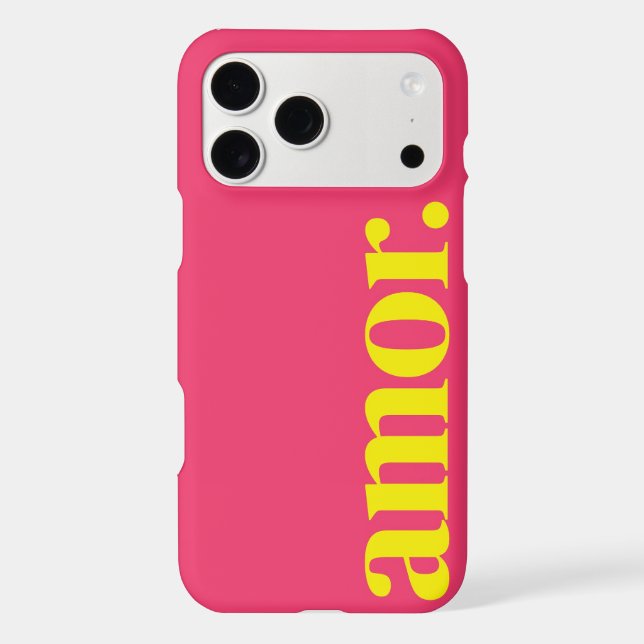 Electric Pink Amor Summer iPhone Case (Back)