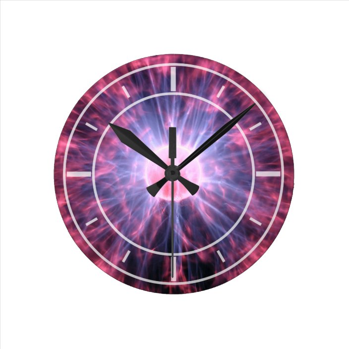Electric Plasma Round Clock