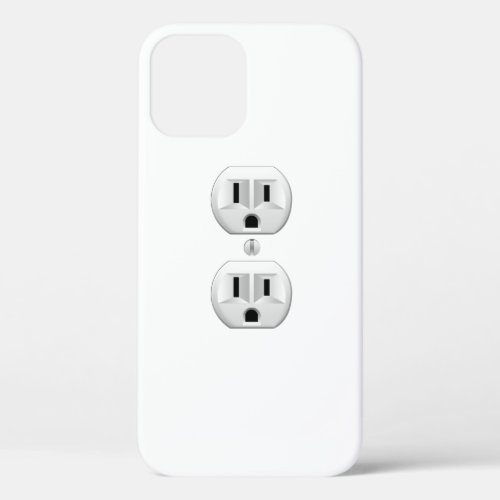 Electric Plug Wall Outlet Fun Customize Color iPhone 12 Case