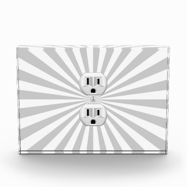 Electric Plug Wall Outlet Fun Customize This! Award (Front)