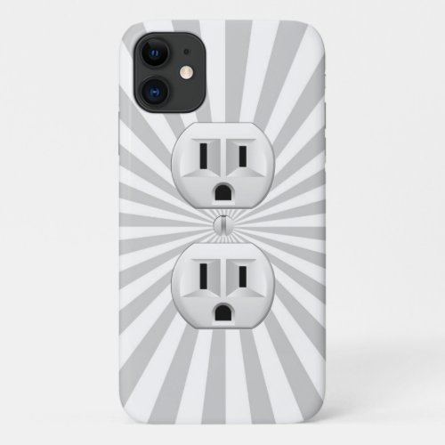 Electric Plug Wall Outlet Fun Customize This iPhone 11 Case