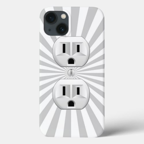 Electric Plug Wall Outlet Fun Customize This iPhone 13 Case