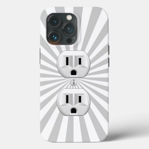 Electric Plug Wall Outlet Fun Customize This iPhone 13 Pro Case