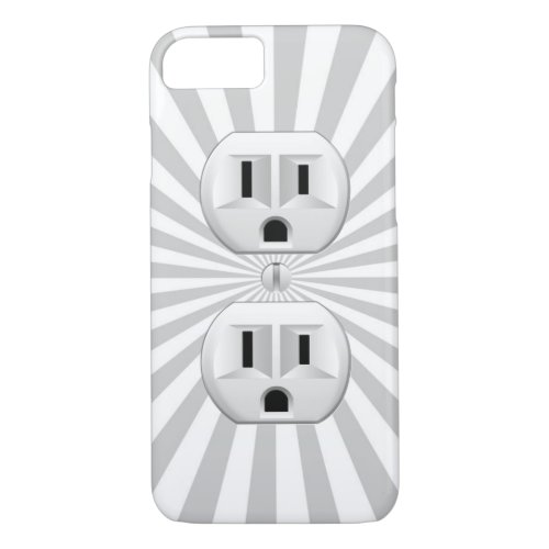 Electric Plug Wall Outlet Fun Customize This iPhone 87 Case