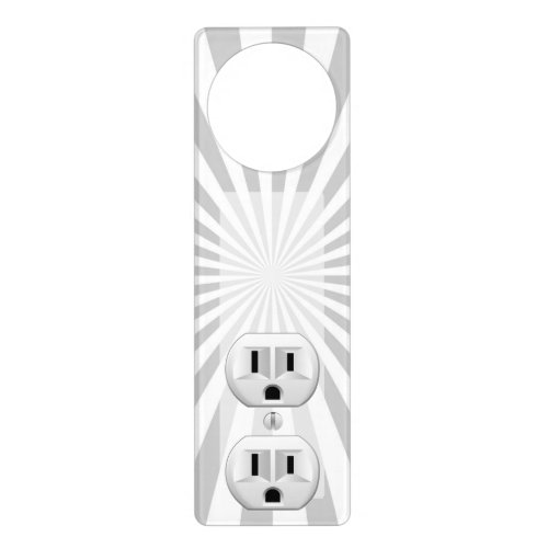 Electric Plug Wall Outlet Fun Customize This Door Hanger