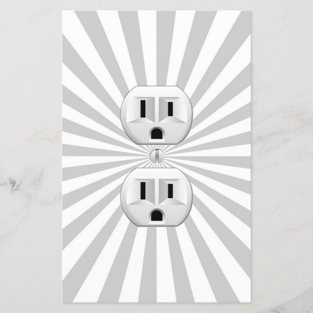 Electric Plug Wall Outlet Fun Customize This! Flyer (Front)